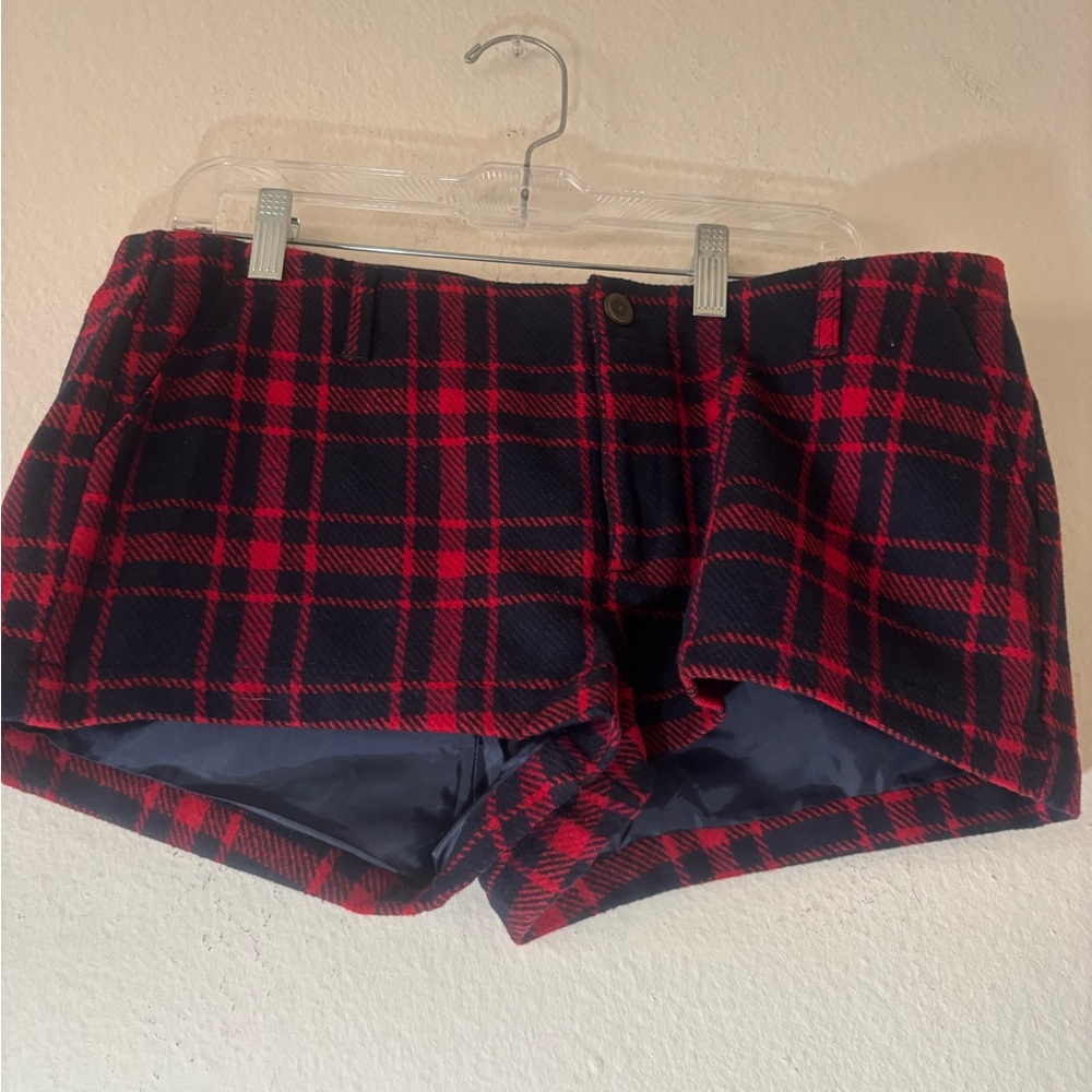 Vintage Plaid Wool Shorts